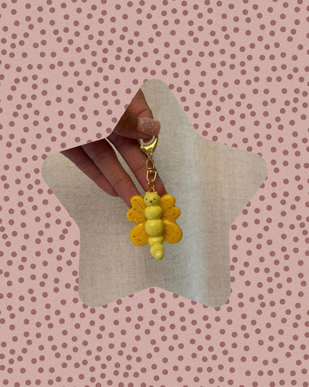 Yellow Butterfly Keychain