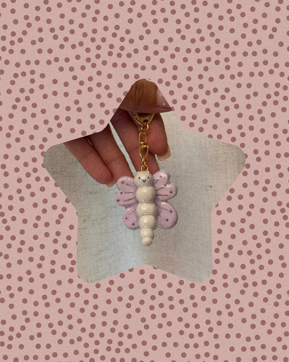 Purple Butterfly Keychain