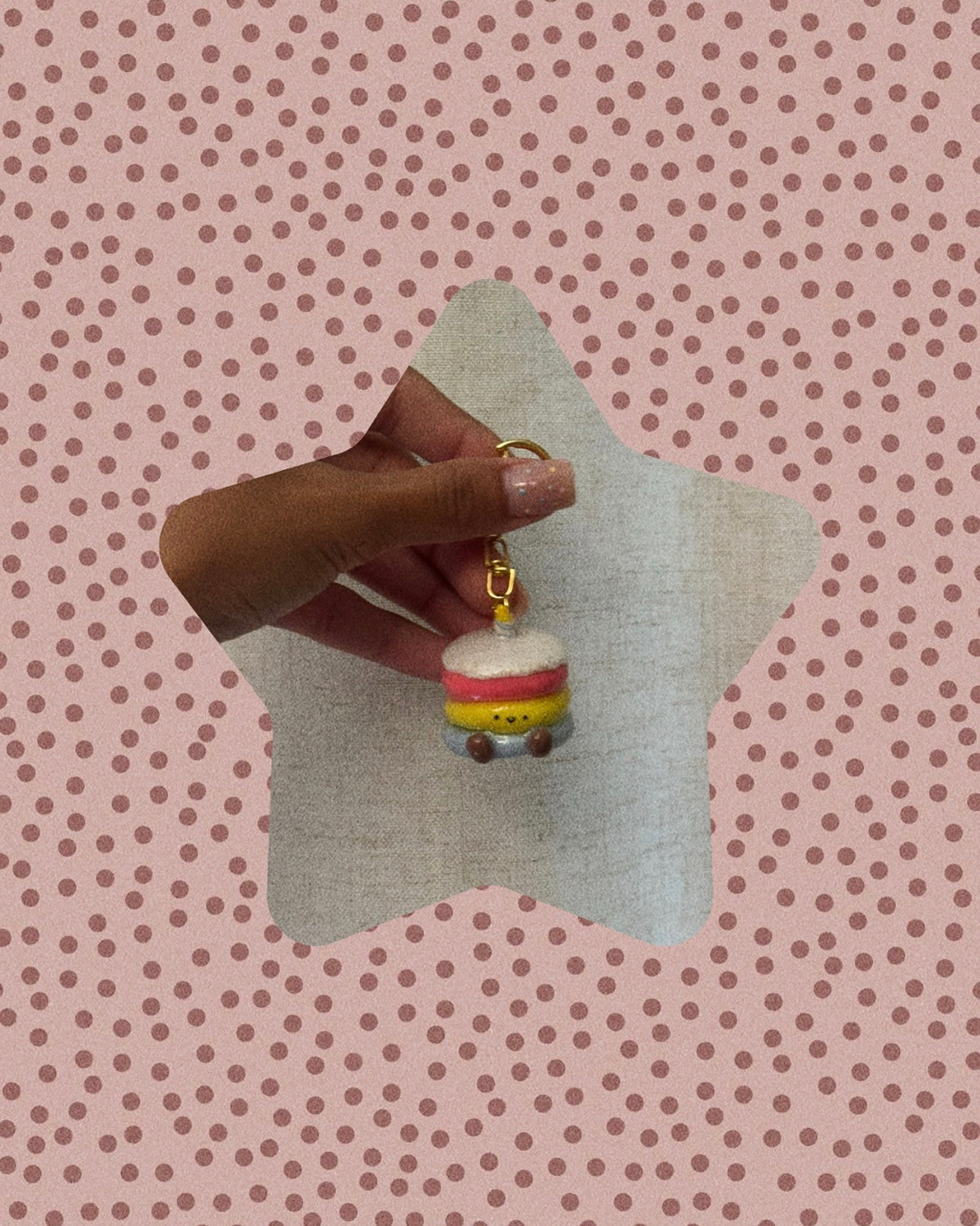 Rainbow Cake Keychain