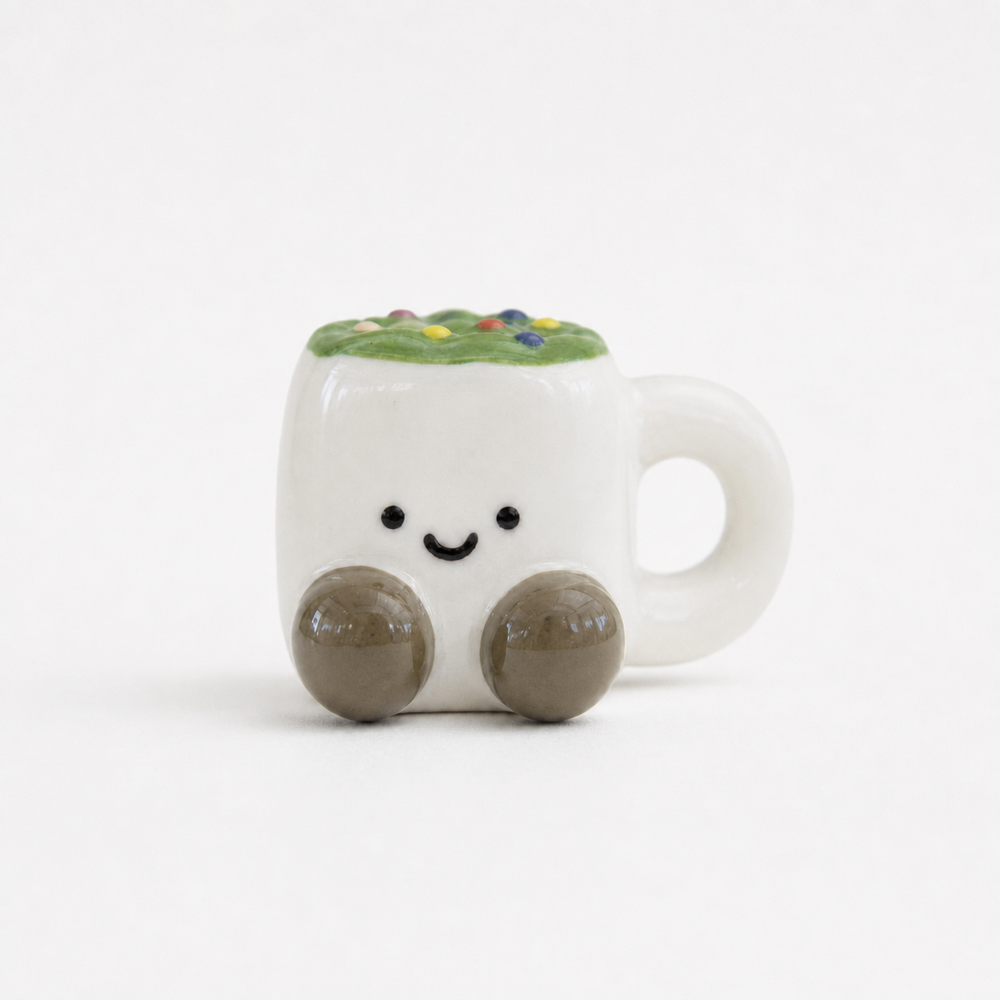 White Whimsy Matcha Mug